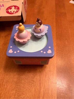 Ballerina Wooden Spinning Music Box Toy - Purple and Pink